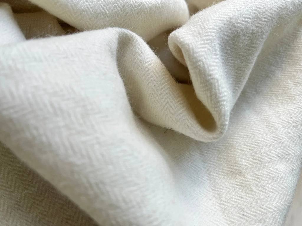 100% Merino Wool Fabric | 107cm Wide | Greige Finish | Soft & Warm-1