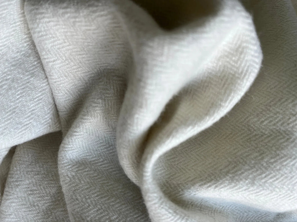 100% Merino Wool Fabric | 107cm Wide | Greige Finish | Soft & Warm-2